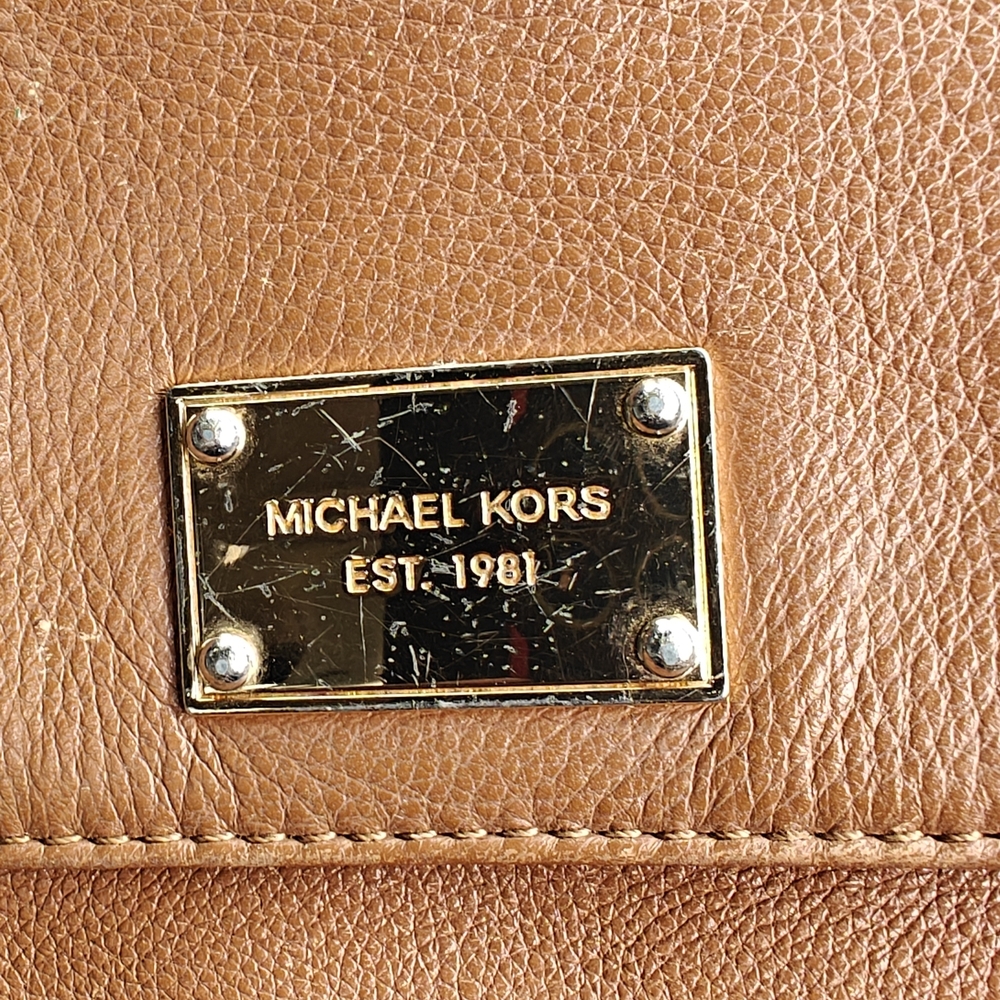 Michael Kors Tan Leather Crossbody Bag - Picture 10 of 16